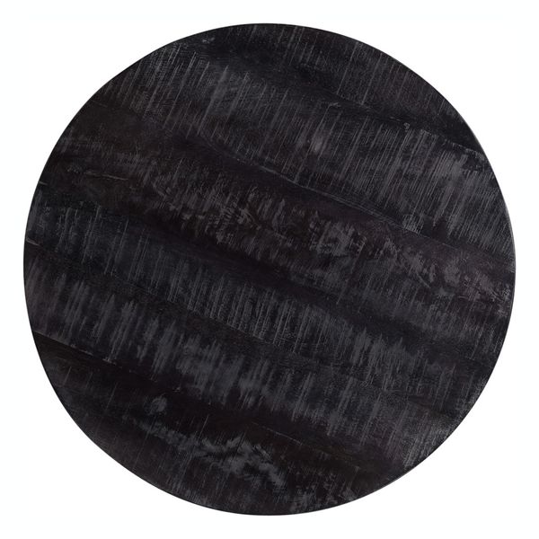 CLEO, Tischplatte rund D 70 cm schwarz Massivholz für Bistro & Stehtische