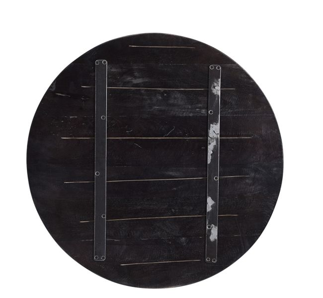 CLEO, Tischplatte rund D 70 cm schwarz Massivholz für Bistro & Stehtische