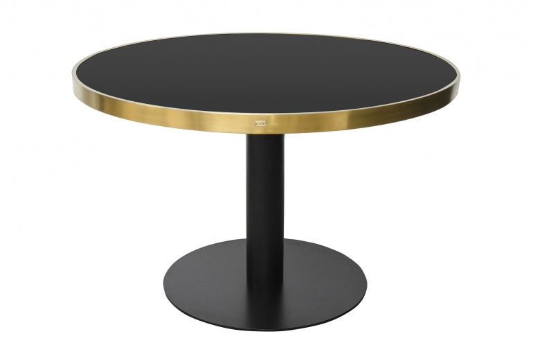 AIDA, Designer Esstisch rund schwarz-gold, Esszimmertisch