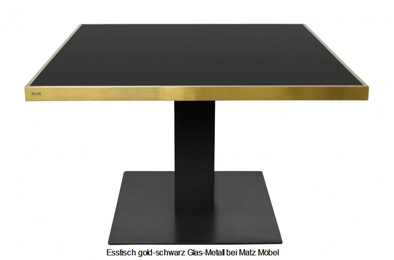 AIDA, Esstisch schwarz-gold quadratisch 120*120 cm