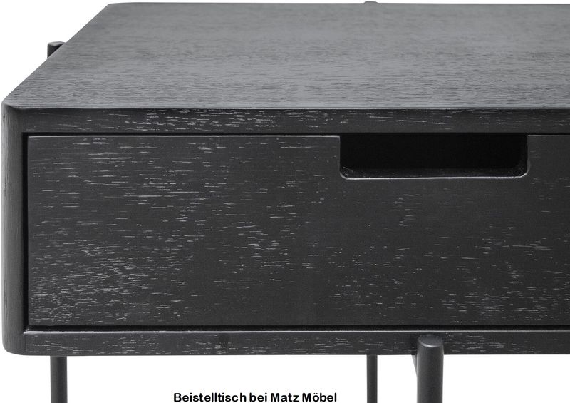 ALINA, Beistelltisch, Nachtschrank gold schwarz