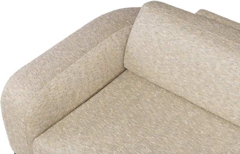 AMA, Designer Sofa beige Fischgrät-Stoff in 3 Größen