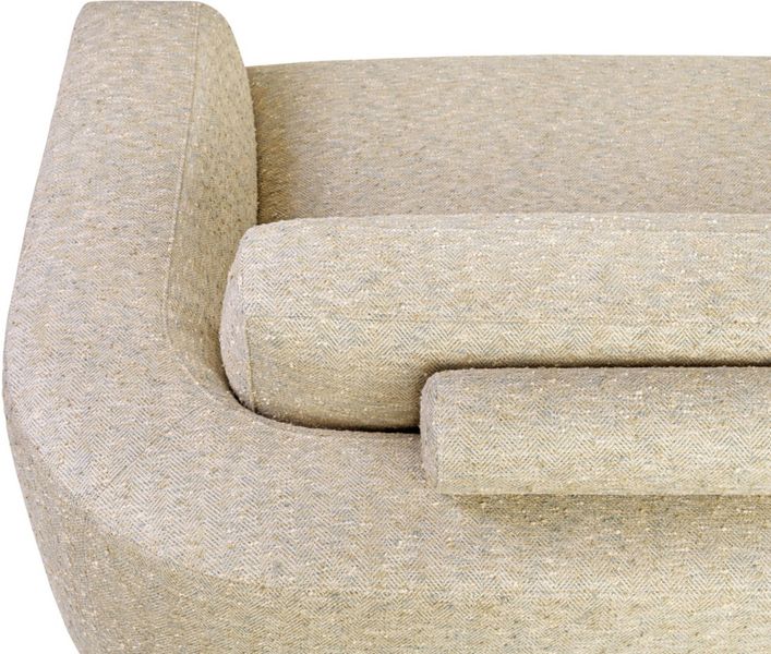 AMA, Designer Sofa beige Fischgrät-Stoff in 3 Größen