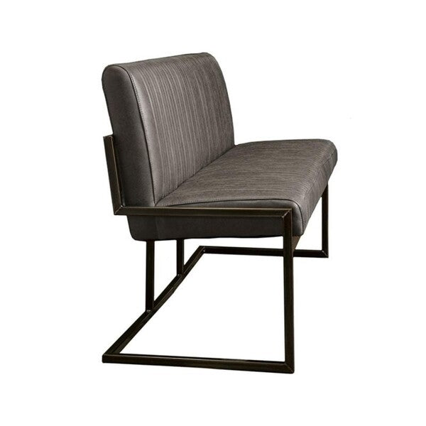 ANTON, Sitzbank Microfaser Leder Look gepolstert Industriedesign 135 cm