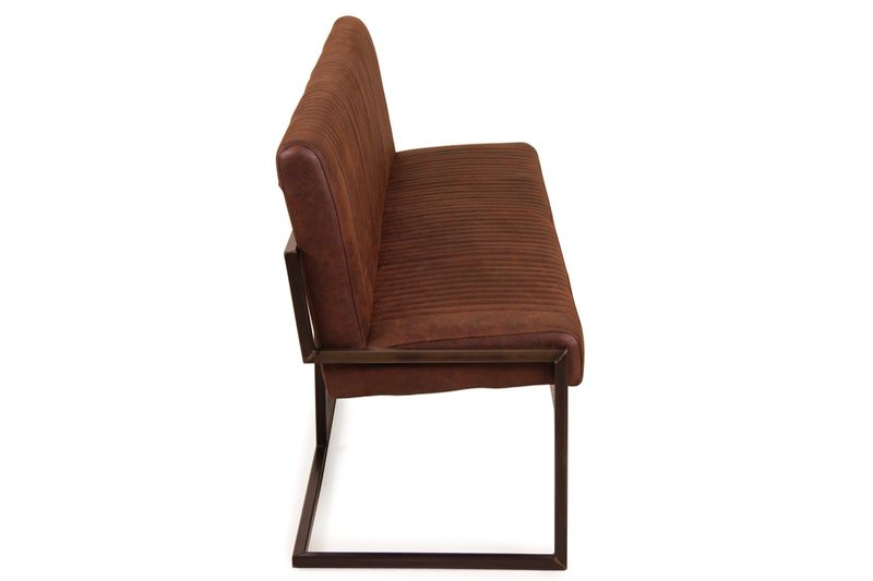 ANTON, Industriedesign Sitzbank 155 cm Microfaser Leder Look