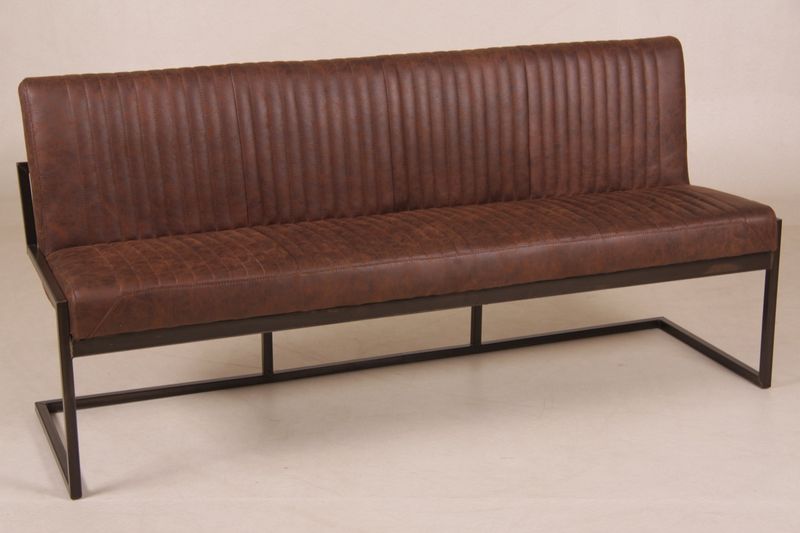 ANTON, Industriedesign Sitzbank 155 cm Microfaser Leder Look