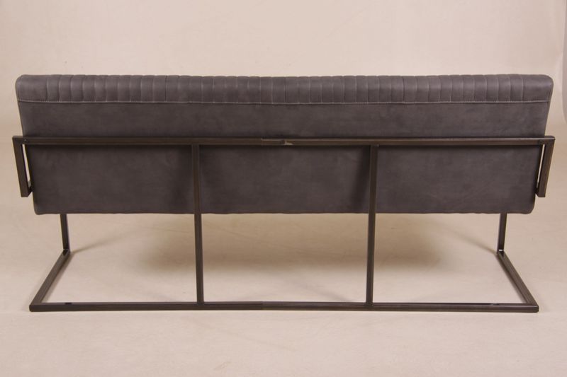 ANTON, Sitzbank Microfaser Leder Look Industriedesign 205 cm