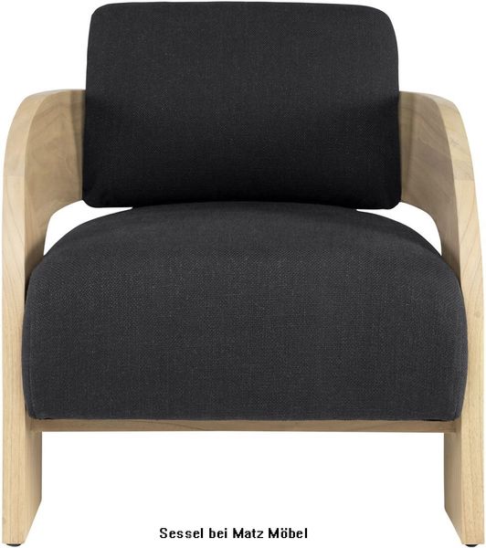 AVI, Sessel schwarzer Stoff & Holz