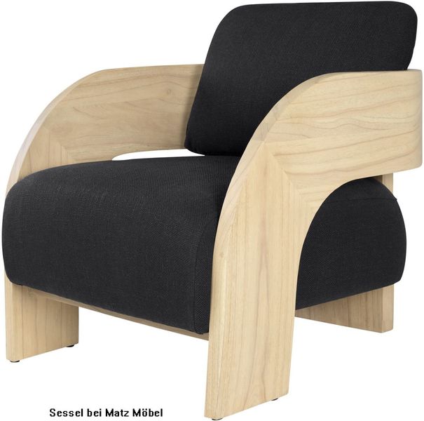 AVI, Sessel schwarzer Stoff & Holz