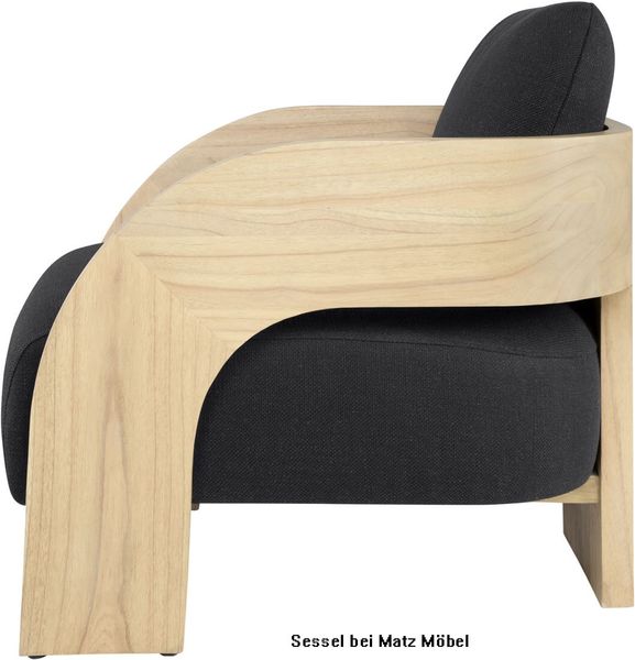 AVI, Sessel schwarzer Stoff & Holz