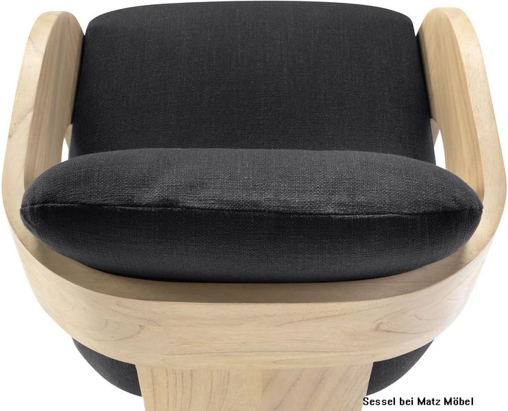 AVI, Sessel schwarzer Stoff & Holz