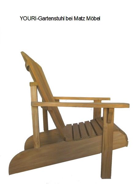 JACK, Amerikanischer Gartenstuhl, Adirondack aus Teakholz