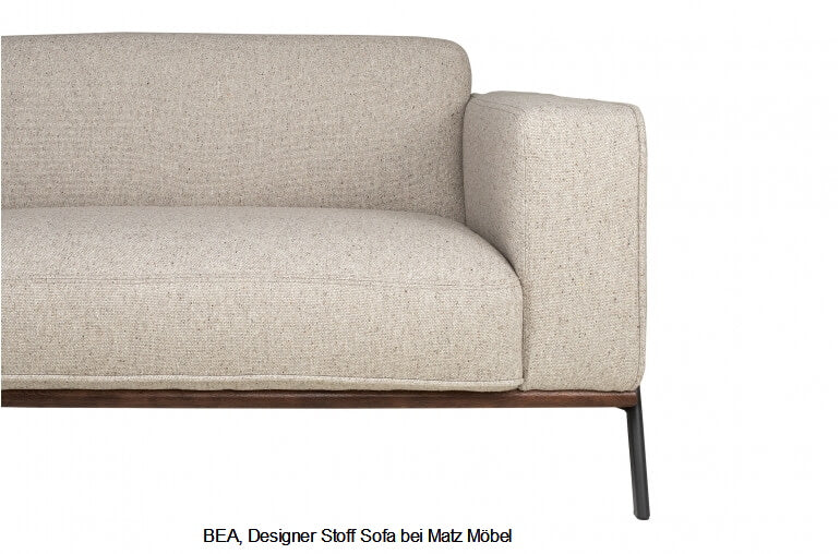 BEA, Designer Stoff Sofa hell beige