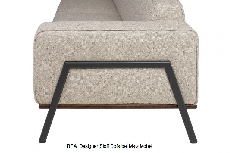 BEA, Designer Stoff Sofa hell beige