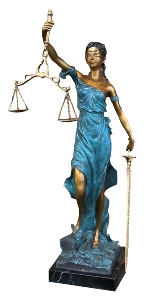 Gartenskulptur Bronze H 60 cm "Justicia Lady"