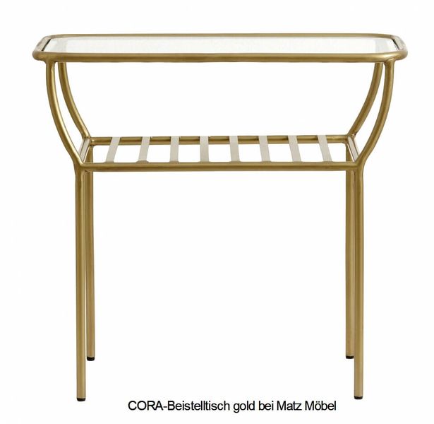 CORA-Beistelltisch gold oder schwarz
