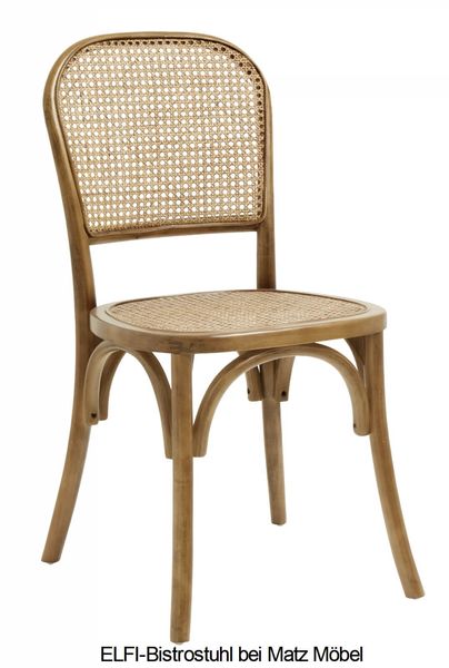 ELFI, Stuhl Rattan natur-braun Wiener Geflecht 2 Stück