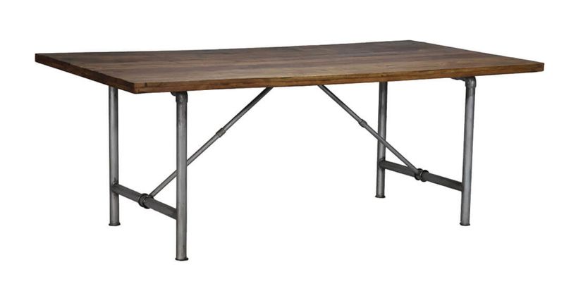 GARA, Esstisch recyceltes Holz mit Eisenrohren Industriedesign