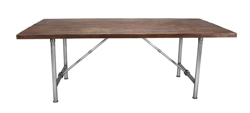 GARA, Esstisch recyceltes Holz mit Eisenrohren Industriedesign