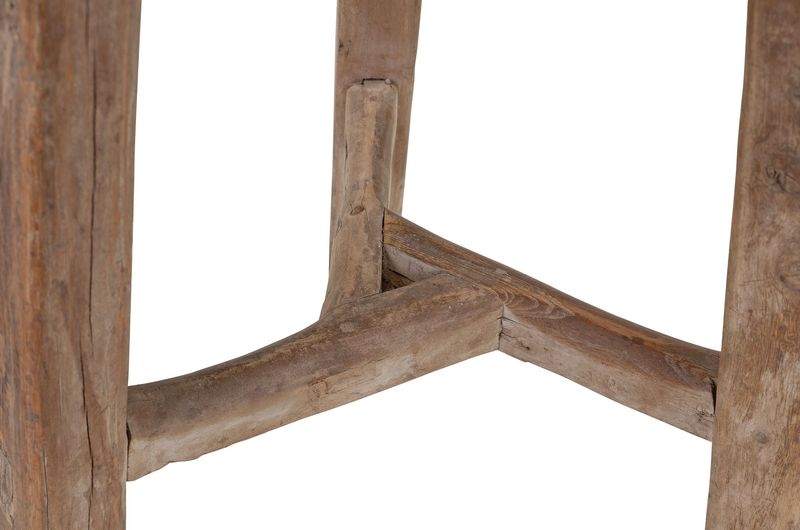 FANNY, Altholz Hocker rund, kleiner Tisch