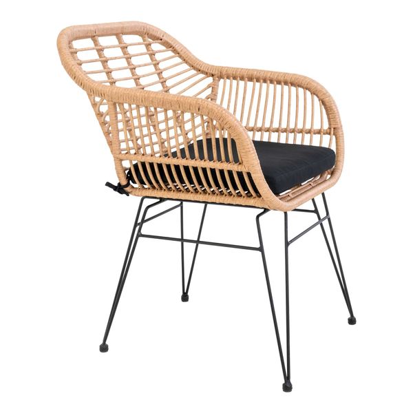 Gartenstuhl GABI 2 Stück hell Polyrattan