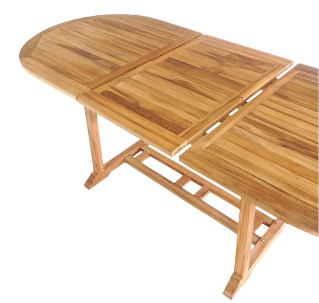 Gartentisch IKE oval Holz L 180 auf 240 cm ausziehbar