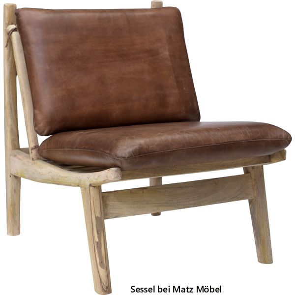 JONNY, Sessel Leder & Holz