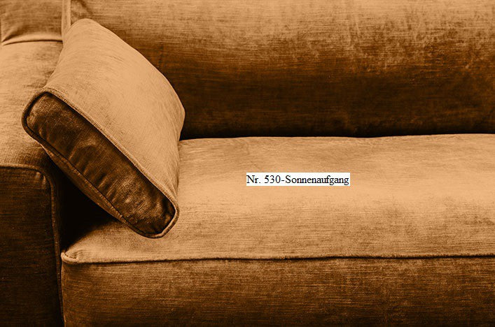 JOSUA, Designer Sofa Samt 4 Sitzer viele Farben