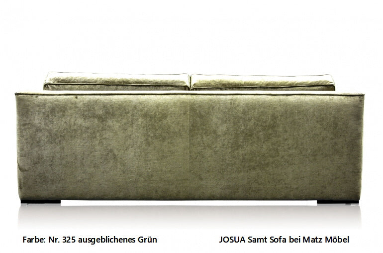 JOSUA, Designer Samt Sofa 4 Sitzer viele Farben