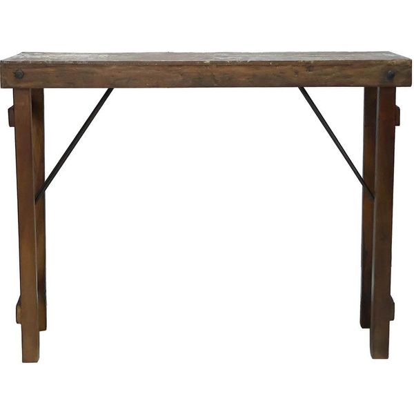 AJA, Alter Konsolentisch B 100 cm Upcycling altes Holz, Klapptisch