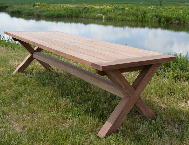 LIV, Gartentisch 300 cm Massivholz Landhausstil
