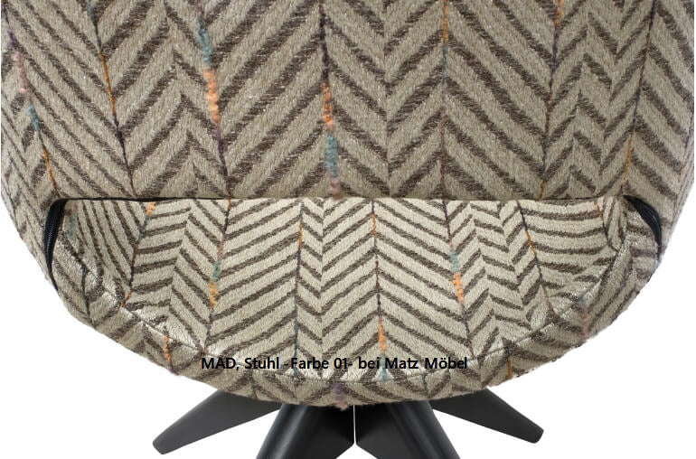 MAD, Designer Stuhl Stoff Fischgrätmuster