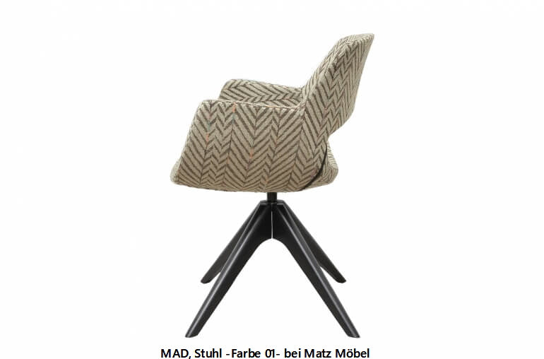 MAD, Designer Stuhl Stoff Fischgrätmuster