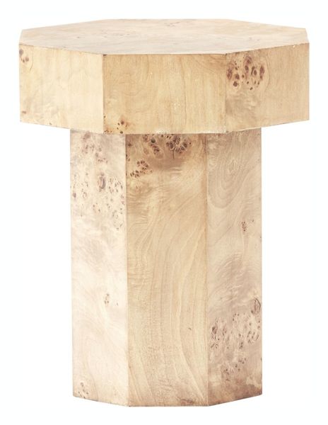 MARA, Designer Beistelltisch, Hocker rund-achteckig