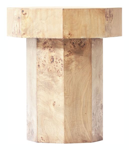 MARA, Designer Beistelltisch, Hocker rund-achteckig
