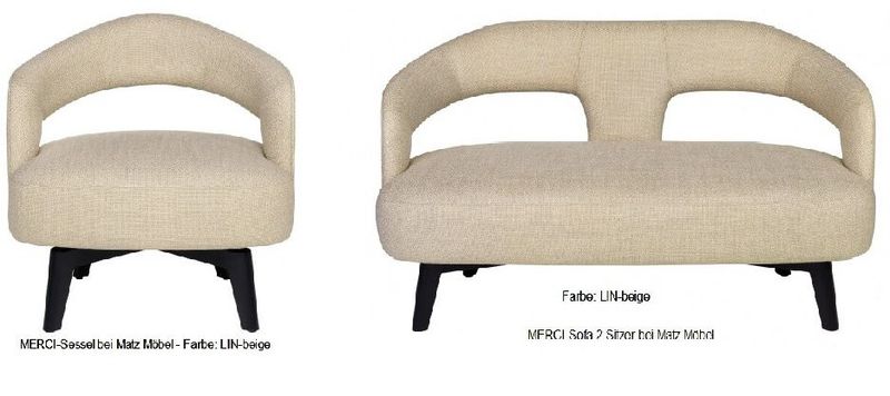 MERCI-Designer Sofa & Sessel in vielen Farben
