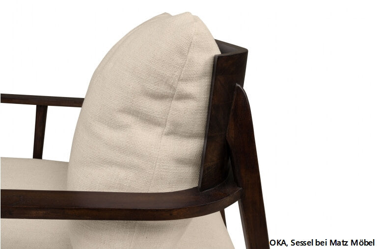 OKA, Designer Sessel Stoff beige