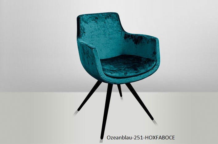 TILO, Stuhl Samt rot blau