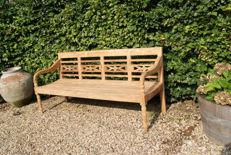 PARI, Gartenbank 190 cm Holz Landhausstil