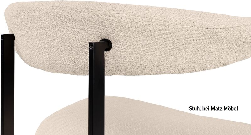 PORTO, Designer Esszimmerstuhl weiß schwarz