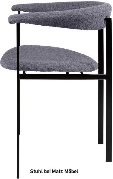 PORTO, Designer Esszimmerstuhl grau schwarz