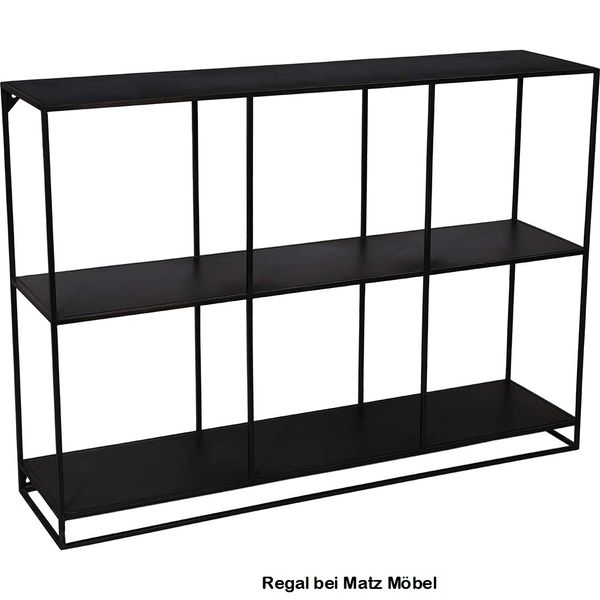 TOM, Wandregal Metall schwarz Breite 120 cm Industriedesign
