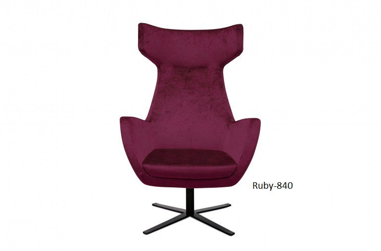JOSUA, Designer Egg Chair Ohrensessel Samt rot oder blaue Farben