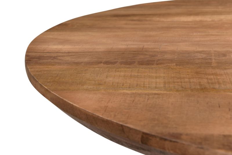 SATO, Esstisch rund 130 cm Holz mit Kegelfuß