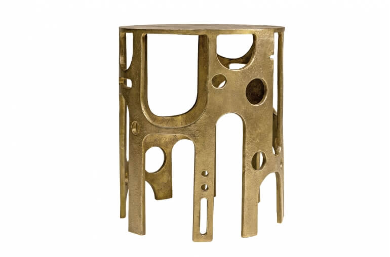 SAVA, Designer Beistelltisch gold rund
