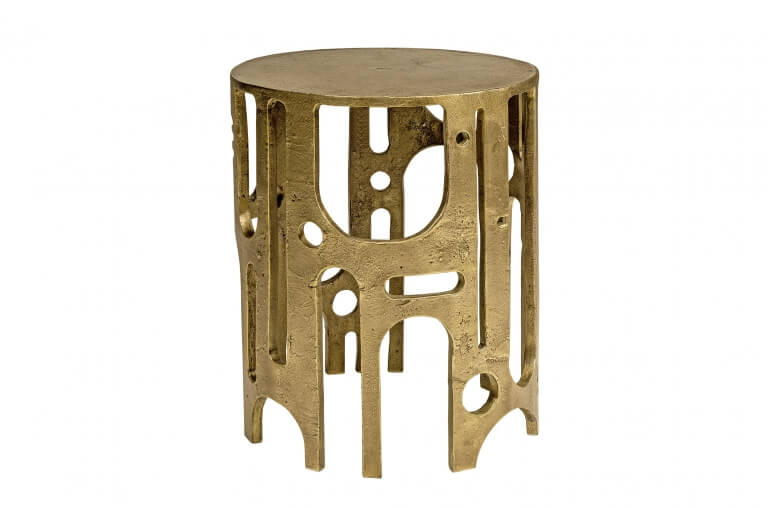 SAVA, Designer Hocker gold rund