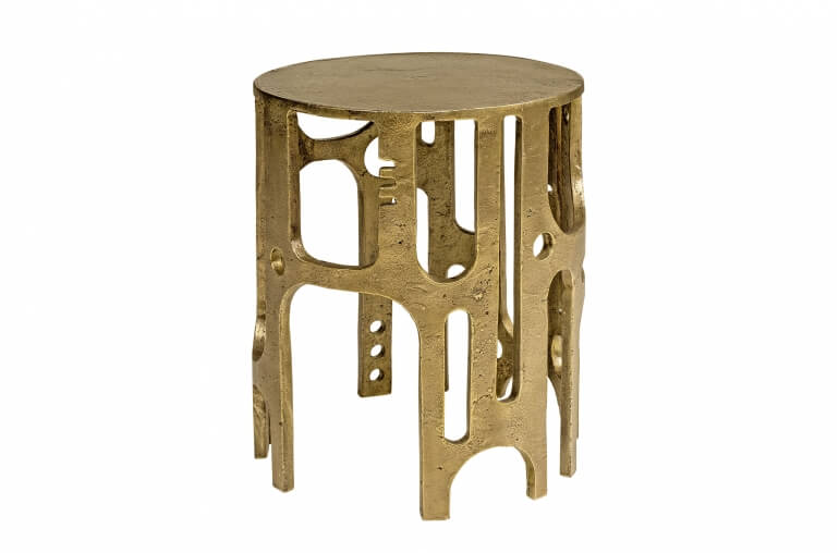 SAVA, Designer Hocker gold rund