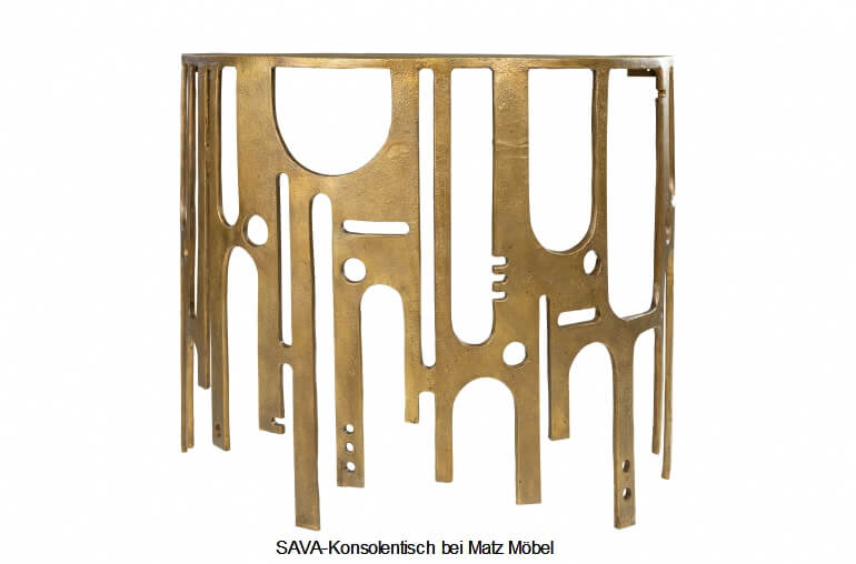 SAVA-Designer Konsolentisch gold