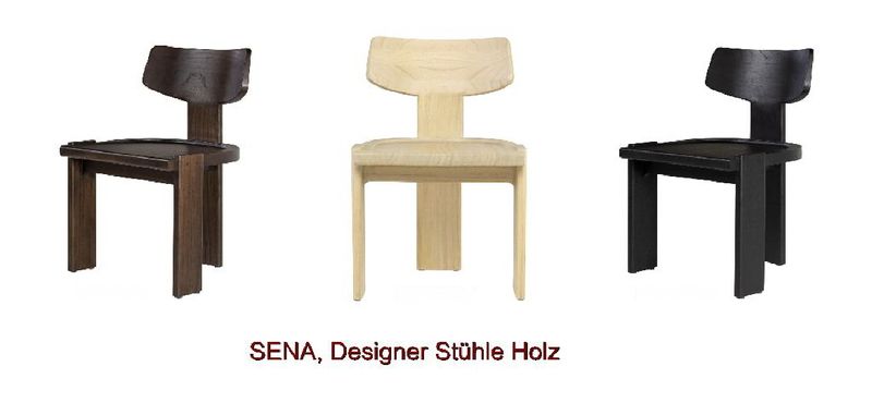 SENA, Esszimmerstuhl Holz 3 Farben