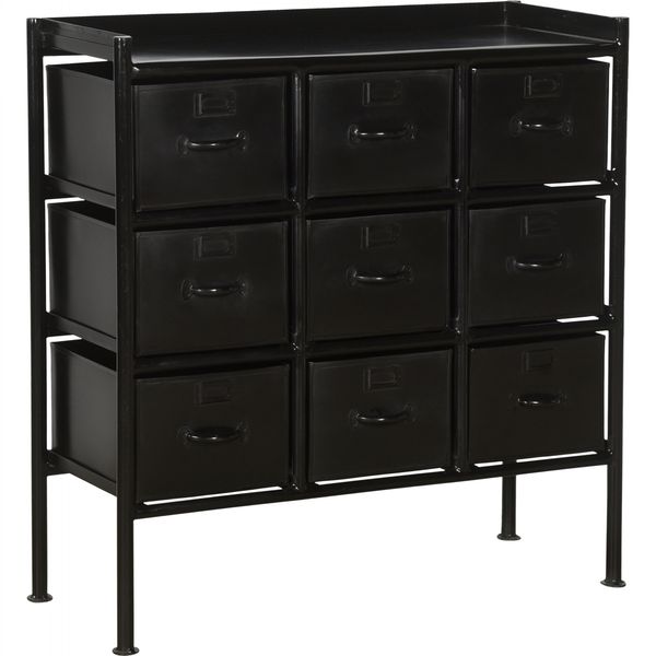 SILLY, Industriedesign Sideboard schwarz Metall
